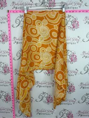 TT scarf beaded y2k swirls Orange & Cream Swirl Scarf